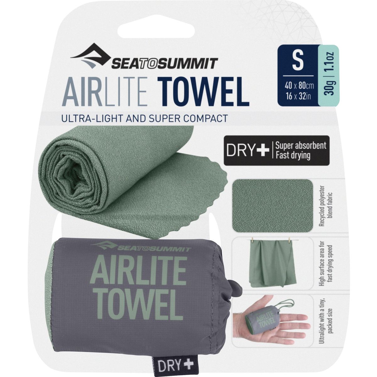 Sea to Summit Airlite Towel sage S ACP071011-040408