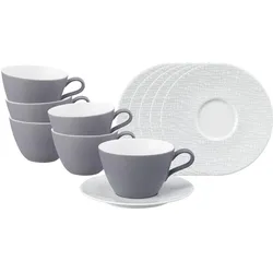 Seltmann, Tasse, Life Fashion Milchkaffeetassen mit Untertassen (370 ml, 6x)