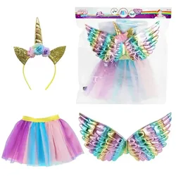 Toi-Toys - Kinderkostüm - Dream Horse Verkleidungsset Einhorn (mit Flügeln + Tutu)