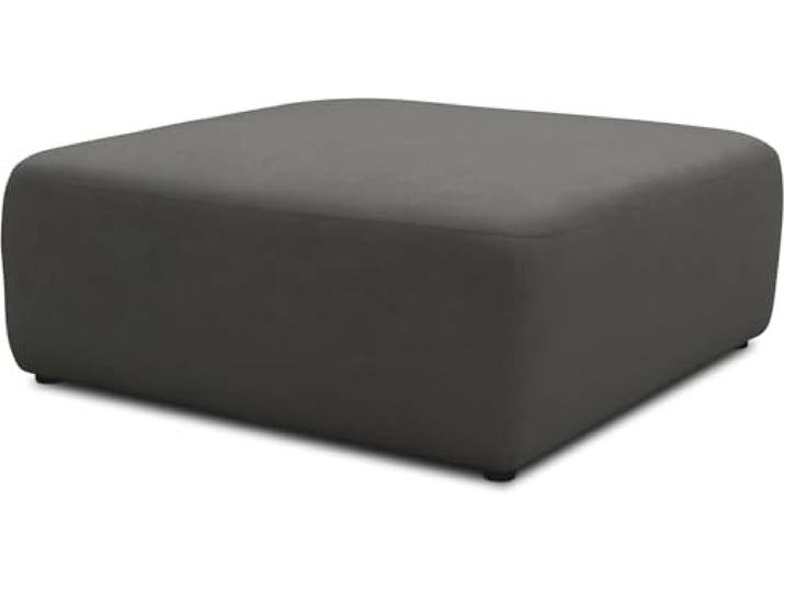 DOMO. collection Polsterhocker Adrian, Modul-Sofa, Hocker Element, Modul-Couch, Einzelelement, kombinierbar, Sitzhocker, 108 x 108 x 42 cm (BxTxH), dunkelgrau