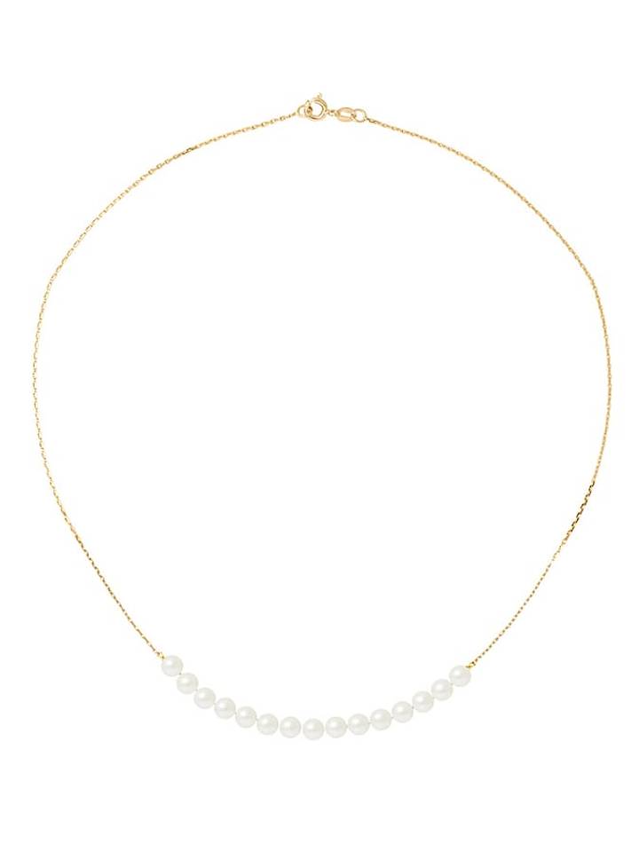 Pearl Addict Gold-Halskette mit Perlen - (L)42 cm - onesize