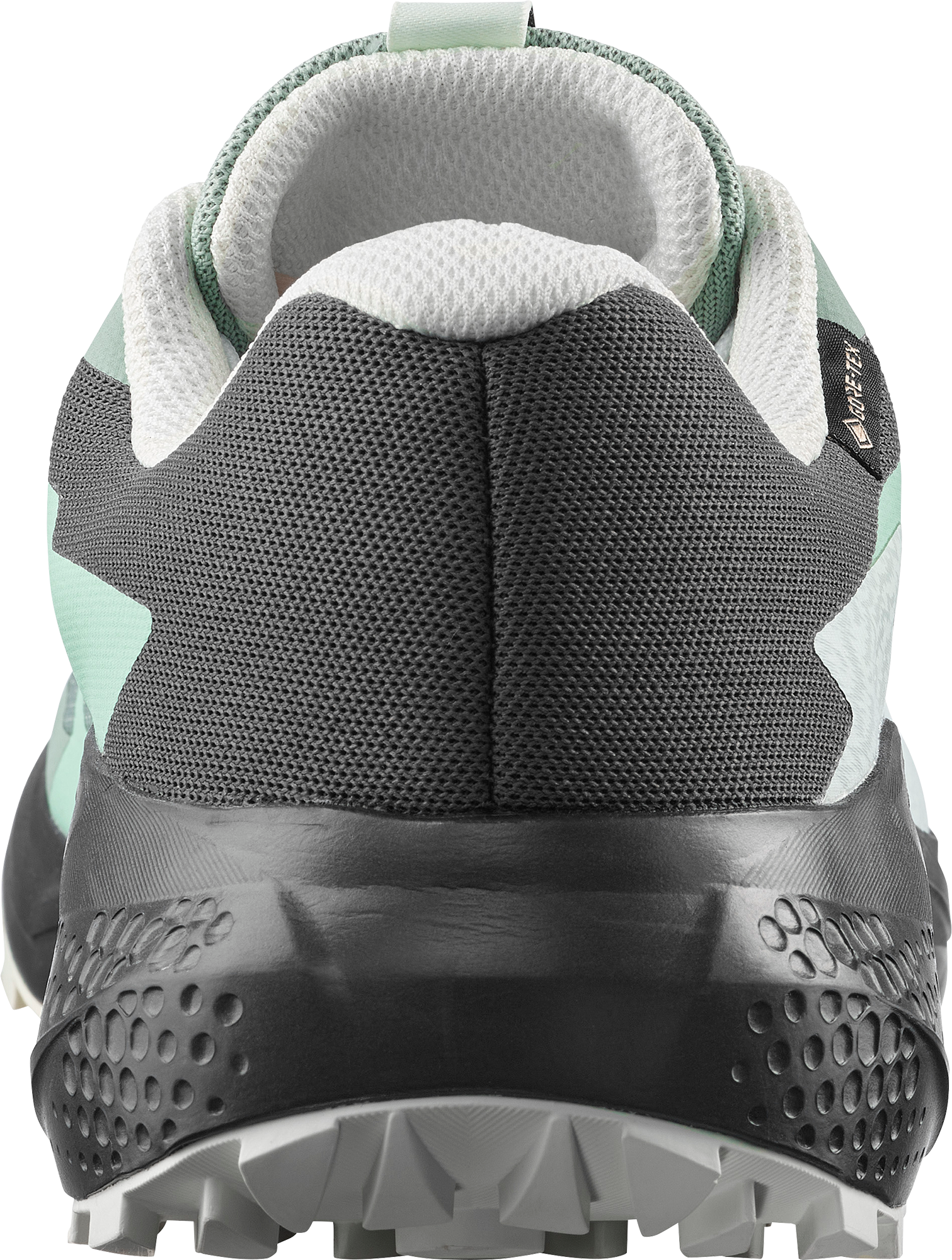 Trailrunningschuh SALOMON "ALPHAGLIDE GORE-TEX W", Damen, Gr. 43, grün (grün milieu, asphalt, clearly aqua), Synthetik, Textil, Schuhe Trailrunningschuh, wasserdicht grün milieu, asphalt, clearly aqua 43