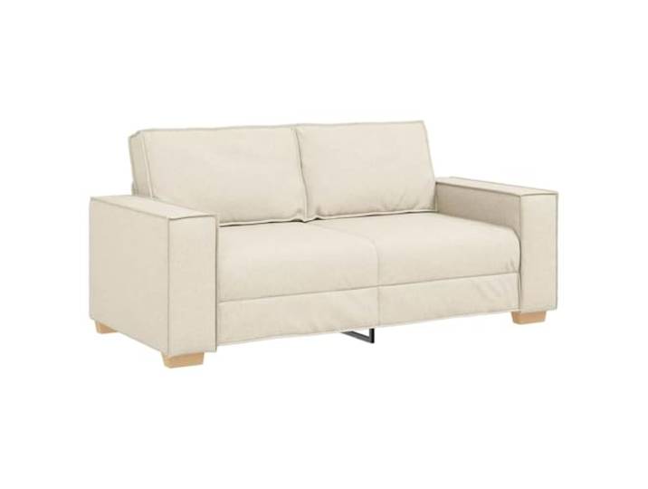 KKgypkn 2-Sitzer Sofa Leinen 180x78x84 cm Atmungsaktives Leinen, stabiles Holz-Metall-Gestell, breite Armlehnen, dick gepolstert