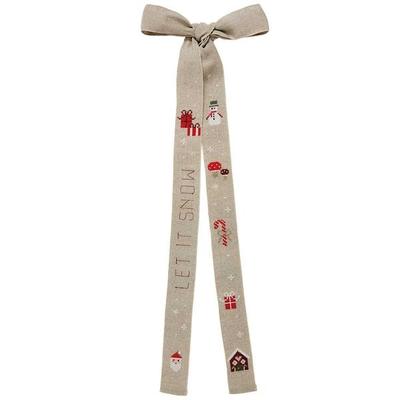 Stickpackung Gezählter Kreuzstich, Schleife Let it Snow, 4x