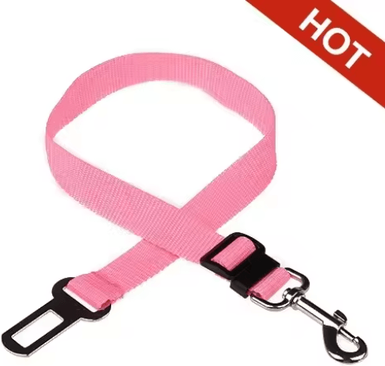 Inspire Picks Adjustable Dog Car Seat Belt Safety Leash For Secure Pet Travel pink