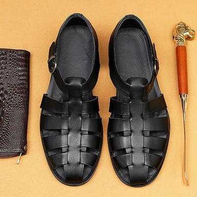 klassische Fischersandalen aus braunem Leder für Herren – vielseitiges Sommerschuhwerk für lässige Ausflüge