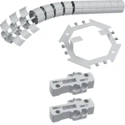 Hager Rundkette/Fußteil/Halter Lmax=1m lgrau