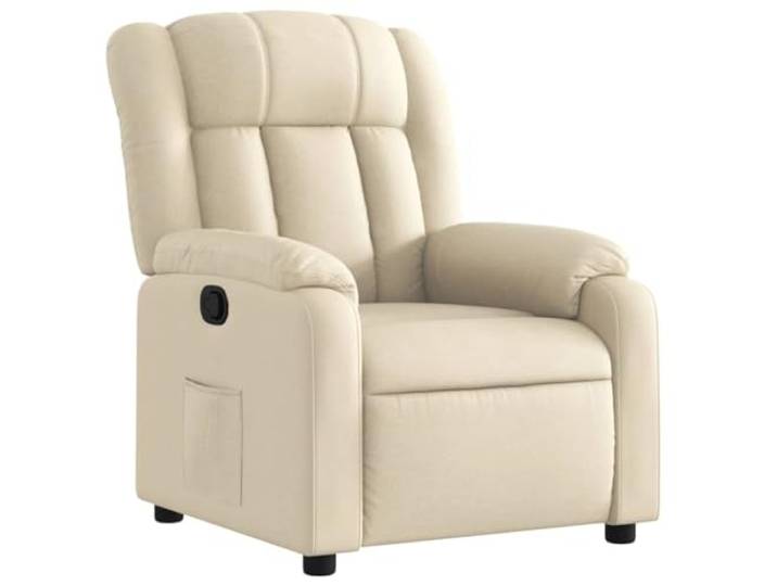 KDVXBCQJH Relaxsessel mit Liegefunktion Polstersessel Fernsehsessel Creme Ergonomischer TV-Sessel mit verstellbarer Rückenlehne, Seitentasche und weicher Polsterung für Wohnzimmer und Leseecke.