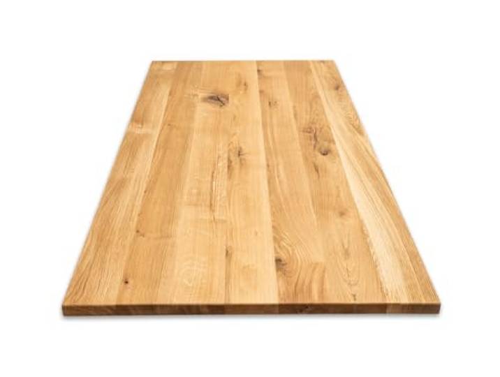 LUMBERLAND Tischplatte Schreibtischplatte Wildeiche Massivholz gerade Kanten (120 x 70 cm)