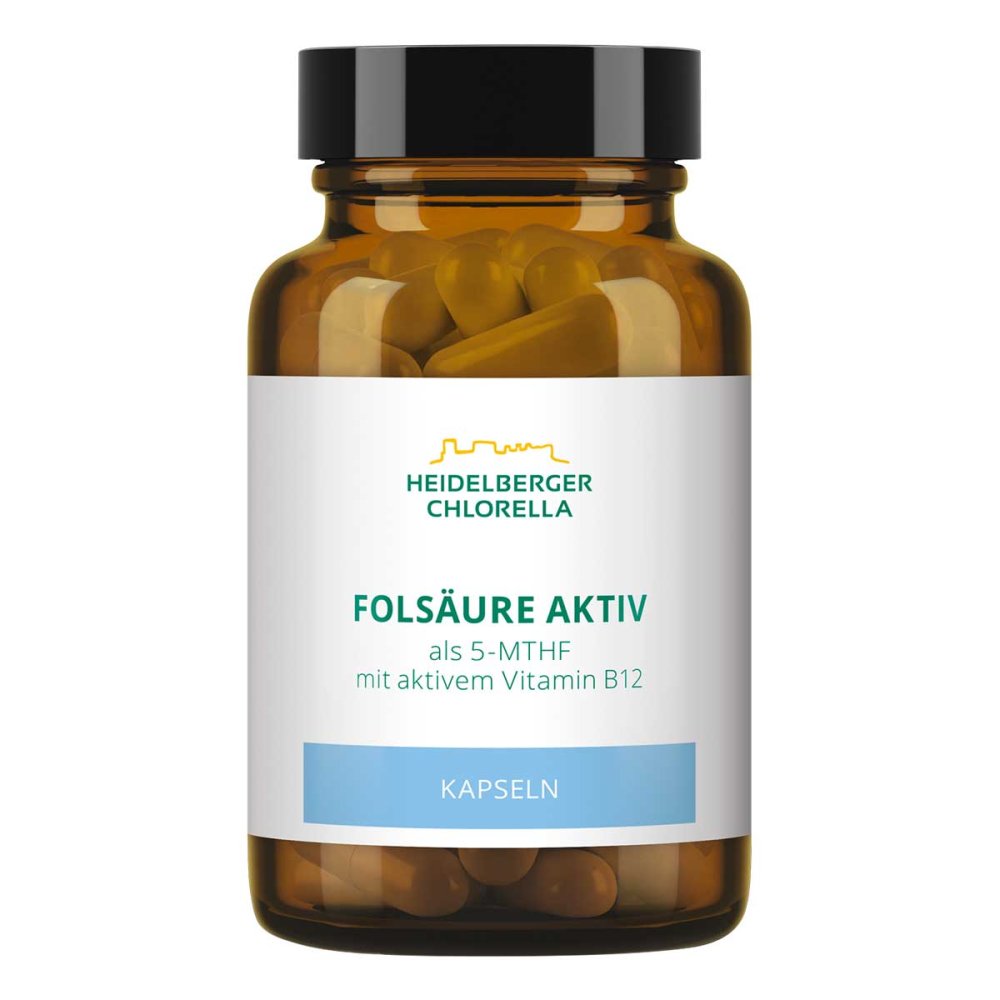 Heidelberger Chlorella GmbH Folsäure Aktiv plus Vitamin B12 aktiv Kapseln 11052112