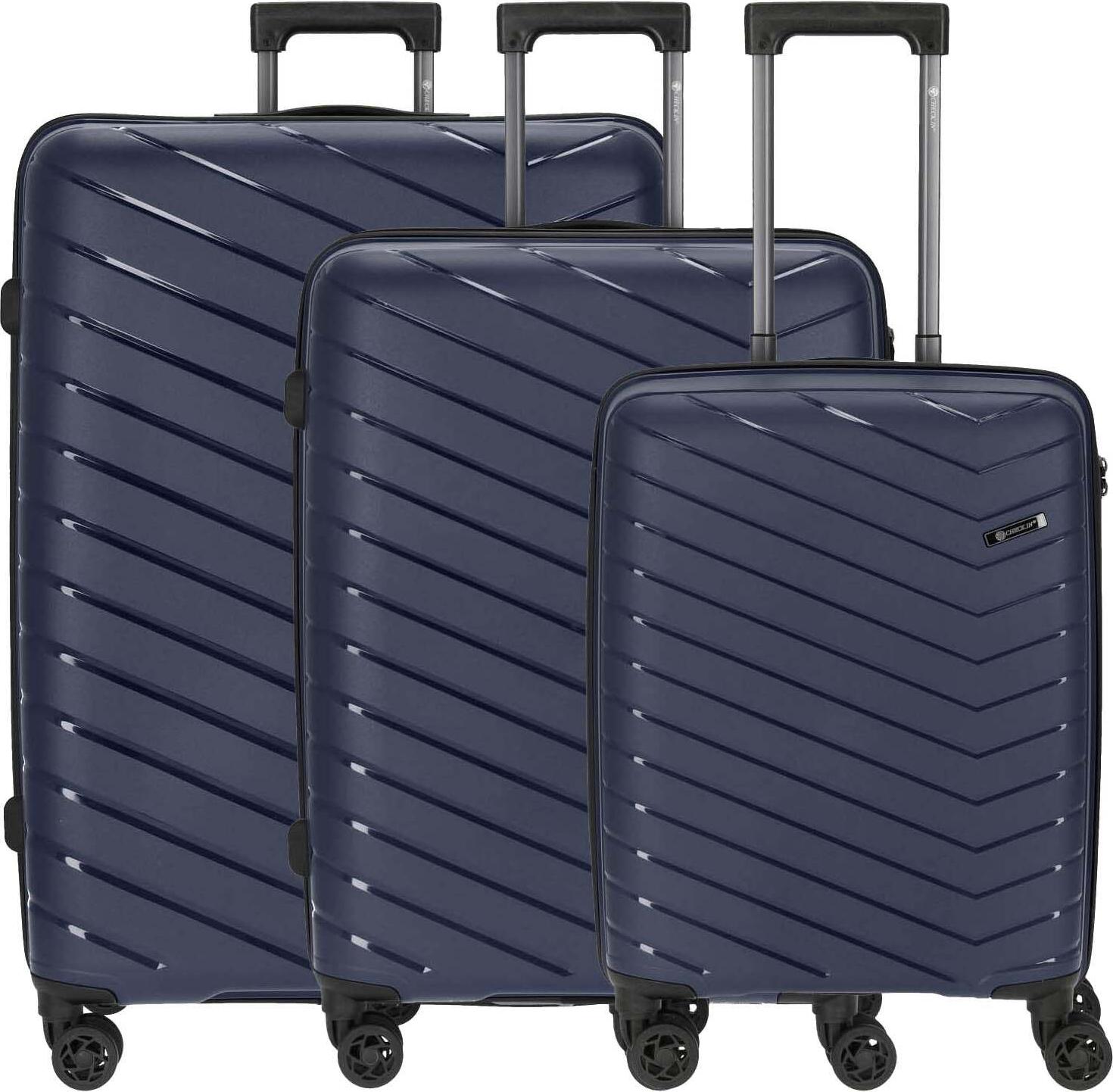Check.IN 3-tlg. Kofferset ORLANDO mit 4 Rollen - blau