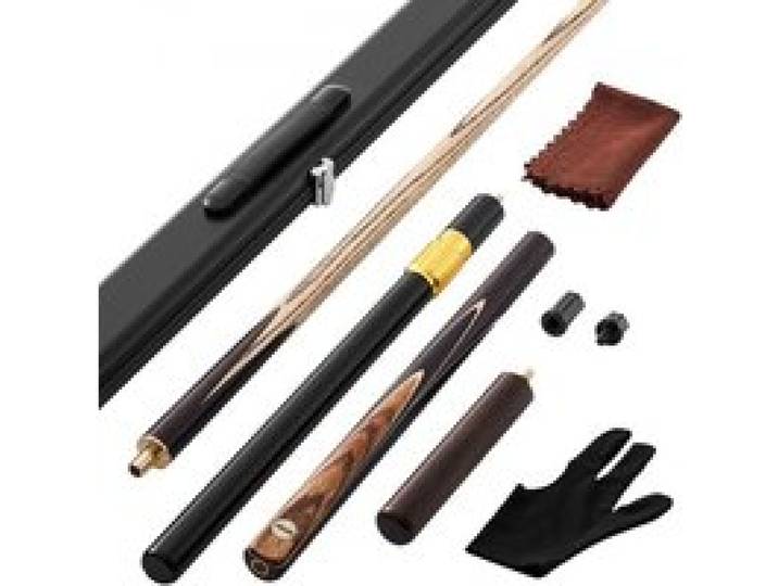 VEVOR Queue de billard articulée 1447,8 mm, 540 g, canne de billard avec rallonge, embout en cuir de 9,5 mm et étui en aluminium, queue de snooker pour table de billard professionnelle, bar, maison