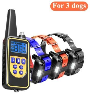 Uplift Essentials Electric Dog Training Collar With Remote Waterproof & Rechargeable m Blue Orange Black