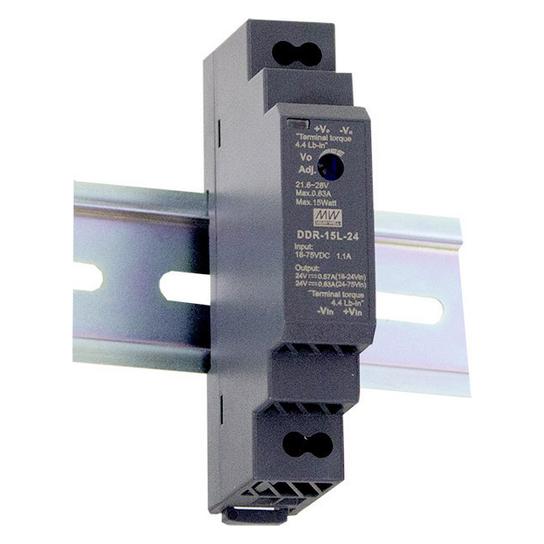 MeanWell MEAN WELL DDR-15L-24, 18 - 75 V, 15 W, 24 V, 0,63 A, RoHS, 54,5 mm (DDR-15L-24)