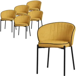 ESSZIMMERSTÜHLE 6er Set Senf