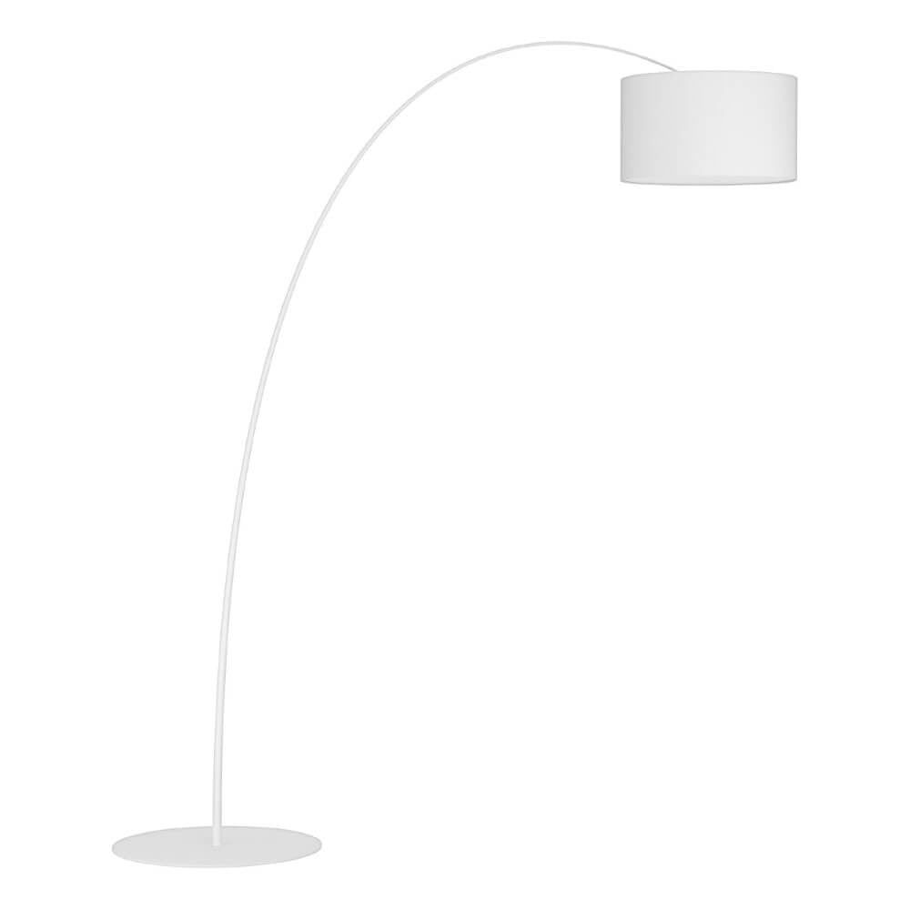 Eglo Lesquerde Booglamp Wit Design met Stoffen Kap en E27 fitting