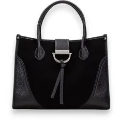 Hispanitas für Damen. BI265022 Schwarze Tote-Bag aus Wildleder (OSFA), Lässig