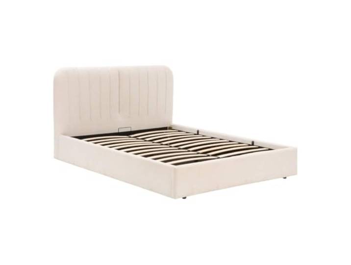 Atmosphera - Rechteckiges Bett mit stauraum „cala“, 160 x 200 cm, beige