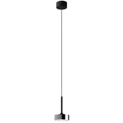 ROSSINI ILLUMINAZIONE Hole Suspension Schwarz/Chrom LED 13W 38° IP20 3000K CRI90 - Leistungsstarke Aluminium-Pendelleuchte für Innenräume - Rossini Group