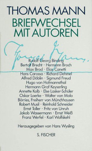 Thomas Mann - Briefwechsel mit Autoren - Preis vom 30.09.2026 09:01:18 h