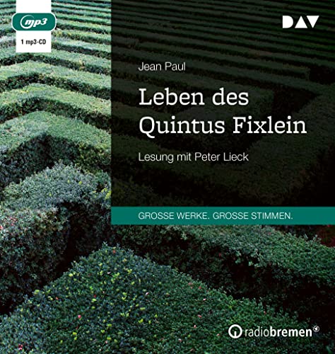 Jean Paul - Leben des Quintus Fixlein: Lesung mit Peter Lieck (1 mp3-CD) - Preis vom 04.10.2026 03:51:26 h