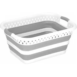 König Design, Wäschekorb, Wäschekorb Faltbar Wäschesammler Wäschebox Wäschetonne Aufbewahrungskorb Grau (24 l)