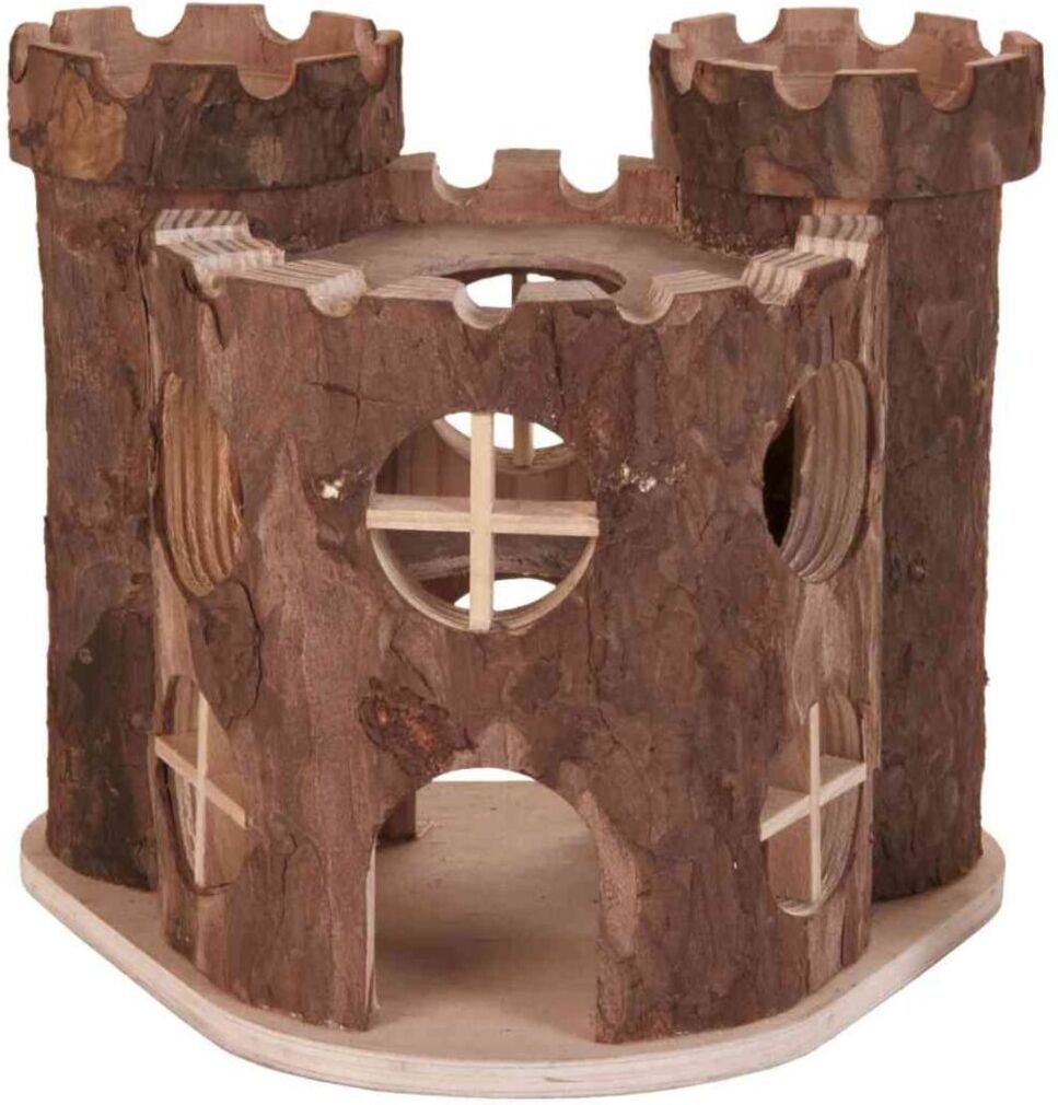 TRIXIE Burg Matti, Mäuse, Rindenholz, 19 x 14 x 15 cm