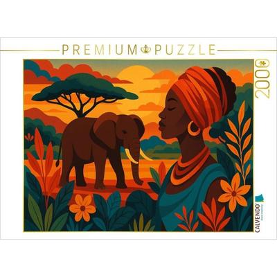 CALVENDO Puzzle Stille Stärke - wenn Würde auf Wildnis trifft: Stolz einer Göttin | 2000 Teile Lege-Größe 90x67cm Foto-Puzzle für glückliche Stunden