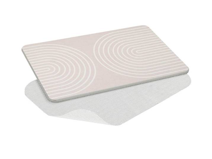 Badematte WENKO Nazca 39 x 60 cm, Hellgrau , grau (hellgrau), (39cm x 60cm ), 1 Stk., Kunstfaser, Badematten, Badematte