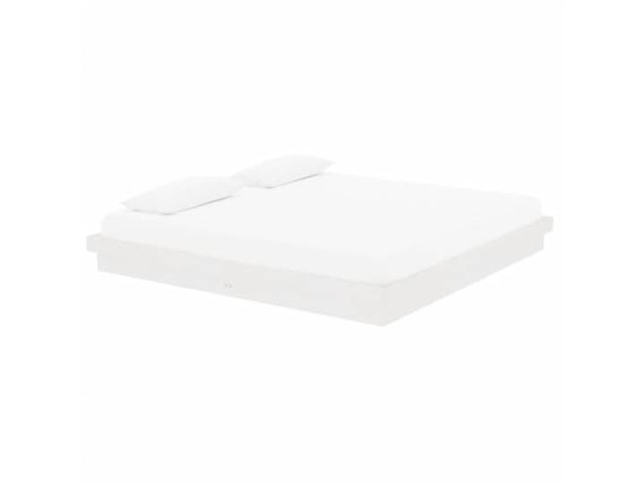 vidaXL Massivholzbett Bettgestell Lattenrost Doppelbett Bettrahmen Schlafzimmerbett Bett Holzbett Schlafzimmermöbel Weiß 200x200cm