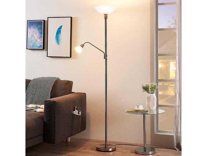 Lampe sur pied Jost nickel - Lindby - Salon / séjour - Moderne - Métal - Multi-ampoules