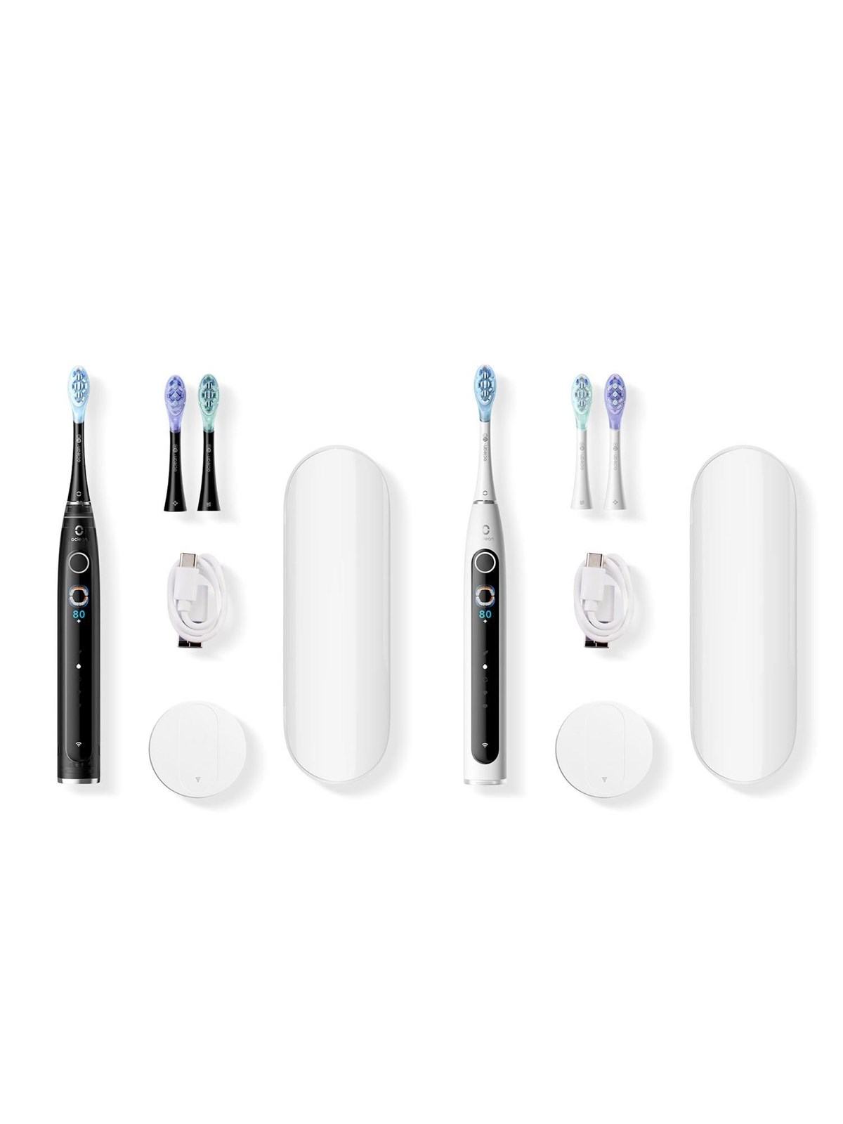 Oclean Elektrische Zahnbürste Electric Toothbrush X Pro 20 S Duo Set White+Black