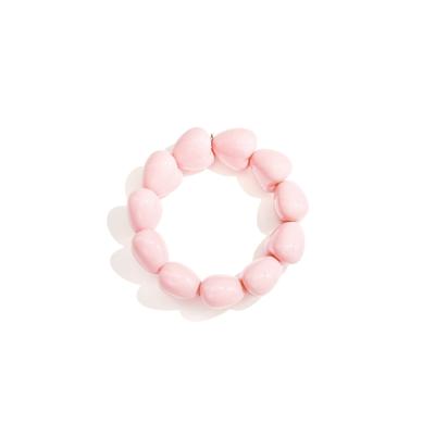 Perlenarmband ADELIA´S "LIVAYA Armbänder Armband Perlenarmband mit markantem Design", rosa (hellrosa), Armbänder, Damen, Edelstahl, Perlenarmband, trendig mit elf großen Perlen