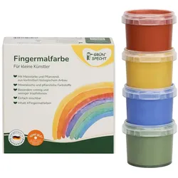 Fingermalfarbe - gelb, rot, blau, grün