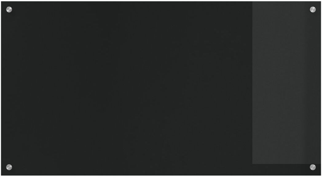 Belfry Kitchen Kitchen Backsplash Tempered Glass Black 60 x 110 cm