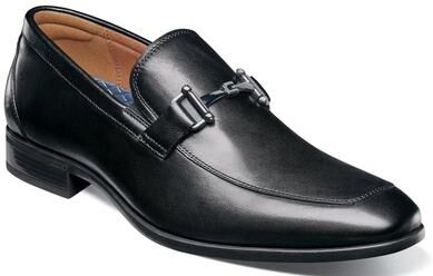 Florsheim Zaffiro Moc Toe Bit Loafer - Mens 11.5 Black Slip On Medium