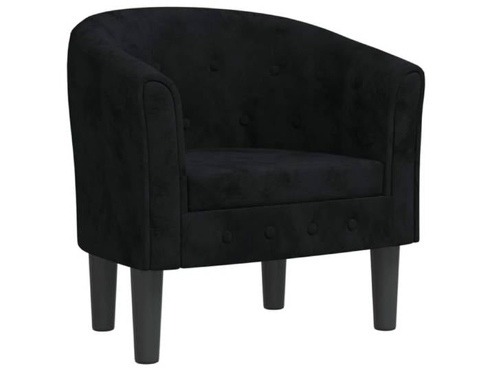 Fauteuil cabriolet Canapé simple - Noir - velours M12356471