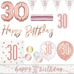 30. Geburtstag Deko roségold Party Dekoration Set Frau