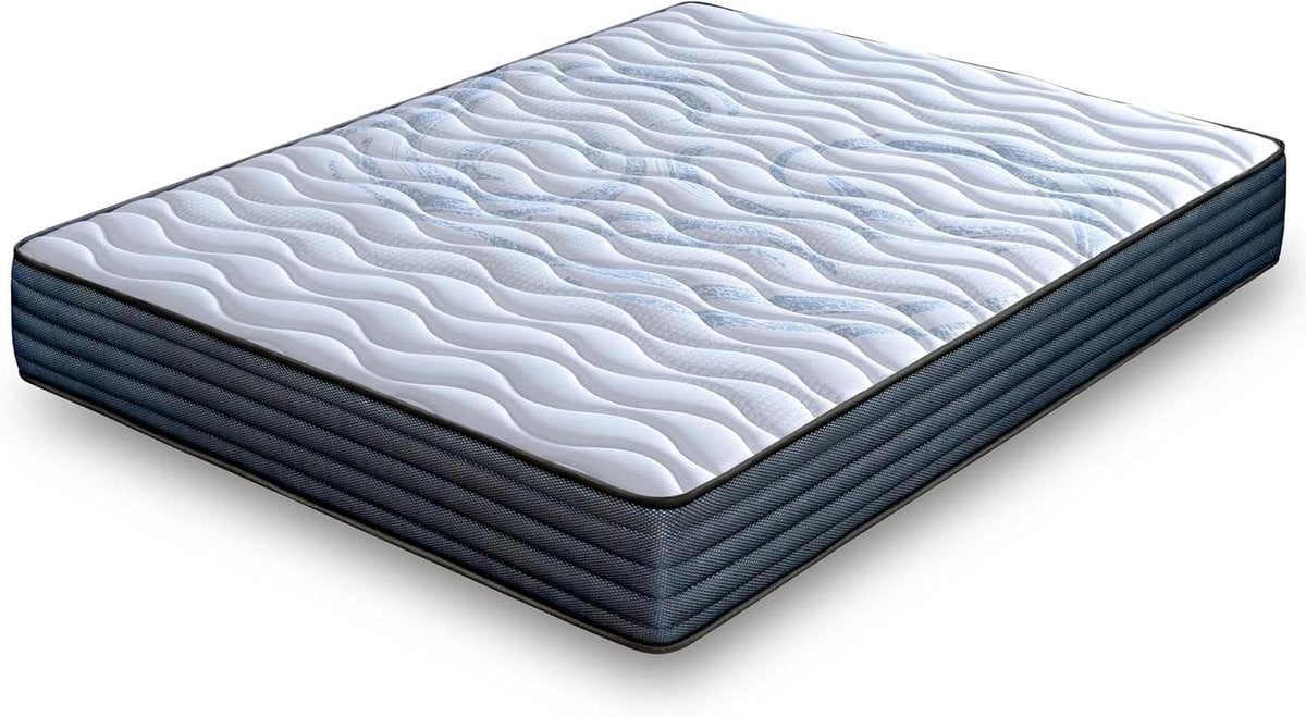 Grijs Hypoallergeen en ademend Comfortmatras van Visco elastisch schuim voor volwassenen B/D/H: 135 x 190 cm