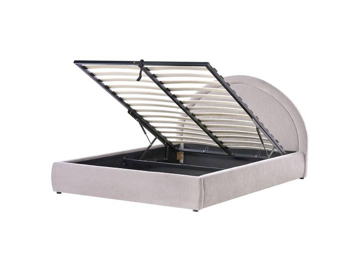 BETT mit Stauraum 160/200 cm Beige Mouzon