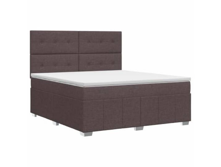 RJPLMFV Boxspringbett mit Matratze, Dunkelbraun, 140 x 200 cm Kopfteil verstellbar 78-88 cm, Taschenfederkernmatratze, abnehmbarer Bezug, Lattenrost inkl
