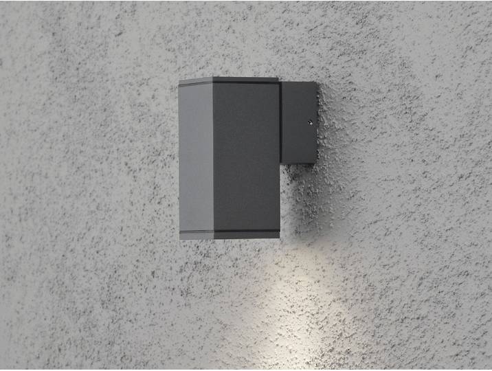 Konstsmide Monza Anthrazitfarben lackiertes Aluminium, klares Glas, Reflektor 7908-370
