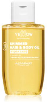 Yellow Professional Hydra Care Shimmer Hair & Body Oil óleo hidratante para todos os tipos de cabelos 100 ml. Hydra Care Shimmer Hair & Body Oil