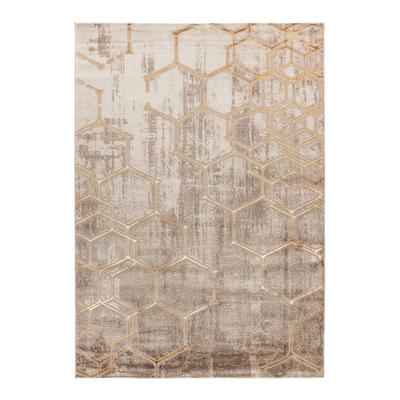 Kayoom "Mineral 525" rechteckig 12 mm Höhe Kurzflor, Hoch Tief Struktur, Wohnzimmer