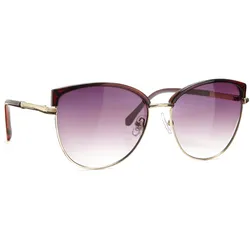 Sonnenbrille LASCANA, Damen, dunkelrot, goldfarben, Sonnenbrillen Sonnenbrille, Trendy Sonnenbrille mit UV Schutz, Damenbrille, Sonnenschutz