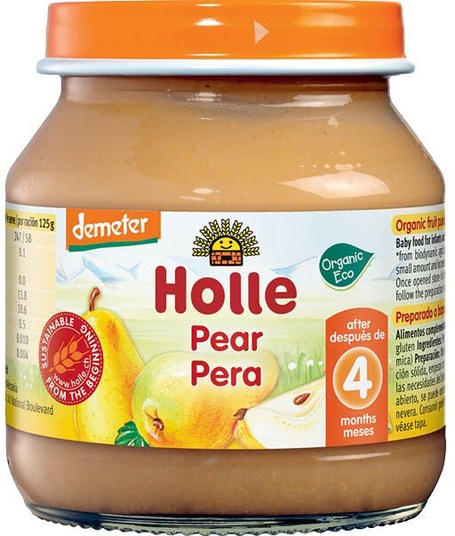 Holle Tarrito 100% Pera +4 M 125 g