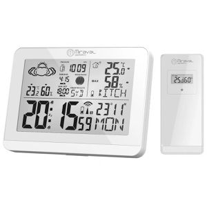 Miraval Wetterstation 4-MV6233-2, Funk, digital, mit Außensensor, Wettervorhersage LCD & 5 Messwerten