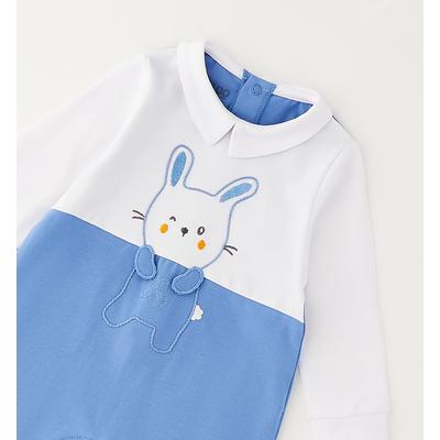 Strampler IDO "BABY BOY ROMPERS", Jungen, Gr. 58, EURO-Größen, blau, 95% Baumwolle, 5% Elasthan, Overalls