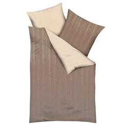 kaeppel Bettwäsche Vertigo 135 x 200 cm Satin Braun Nougat
