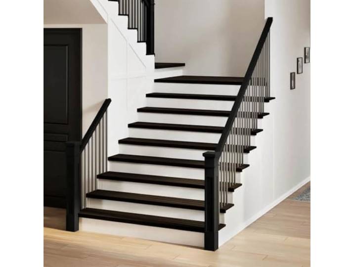Treppenstufen 2 St. braunschwarz 120x30x2 cm Massivholz Eiche Massivholz Eiche, einzigartige Maserung, glatte Oberfläche, leicht zu reinigen, als Fensterbank oder Regal